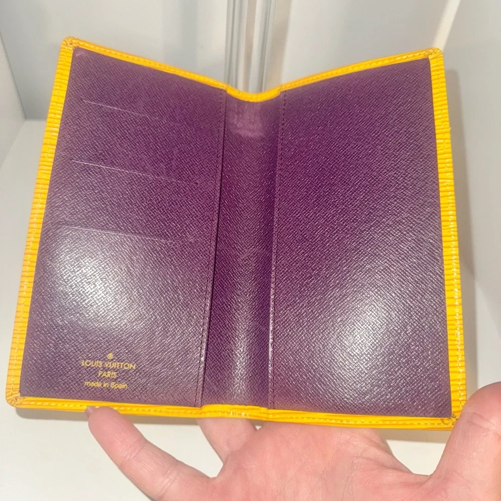 Louis Vuitton Yellow Epi Leather Travel Wallet